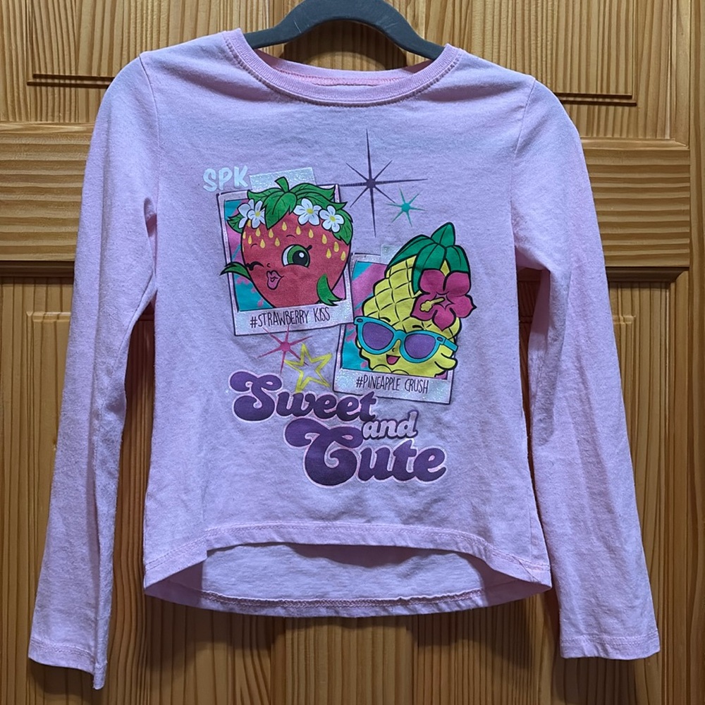 Shopkins, girls size 6, long sleeve shirt.